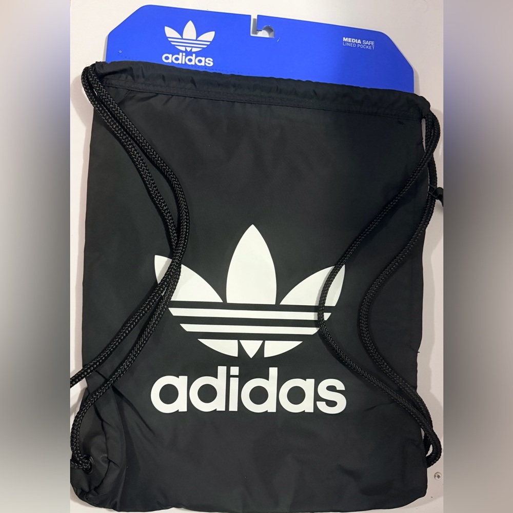 adidas Originals Black Drawstring Trefoil